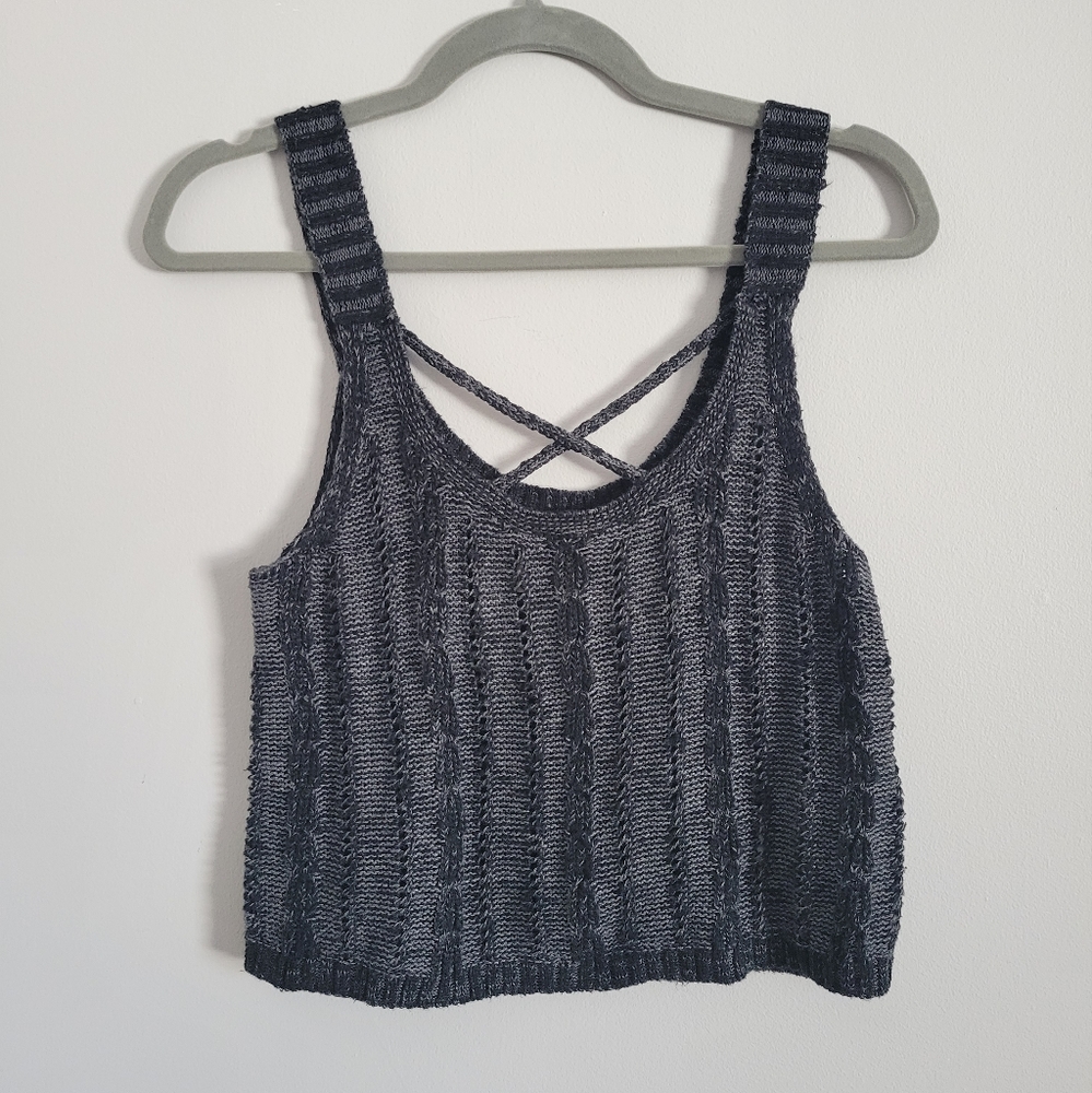 Hollister Dark Gray Knitted Tank Top